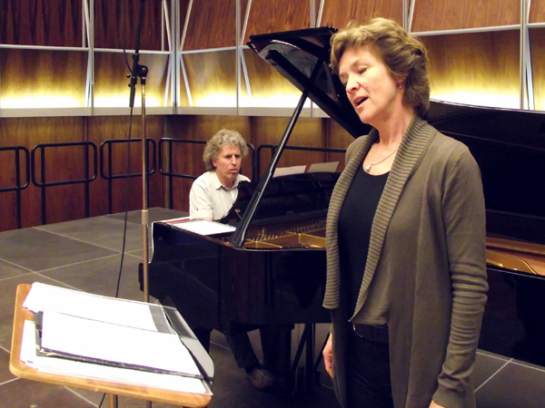 Marcel Worms & Irene Maessen  während der Aufnahme im Kammermusiksaal des Deutschlandfunk 